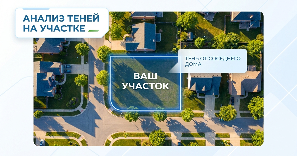 Соседний дом или дерево может закрывать солнце половину дня