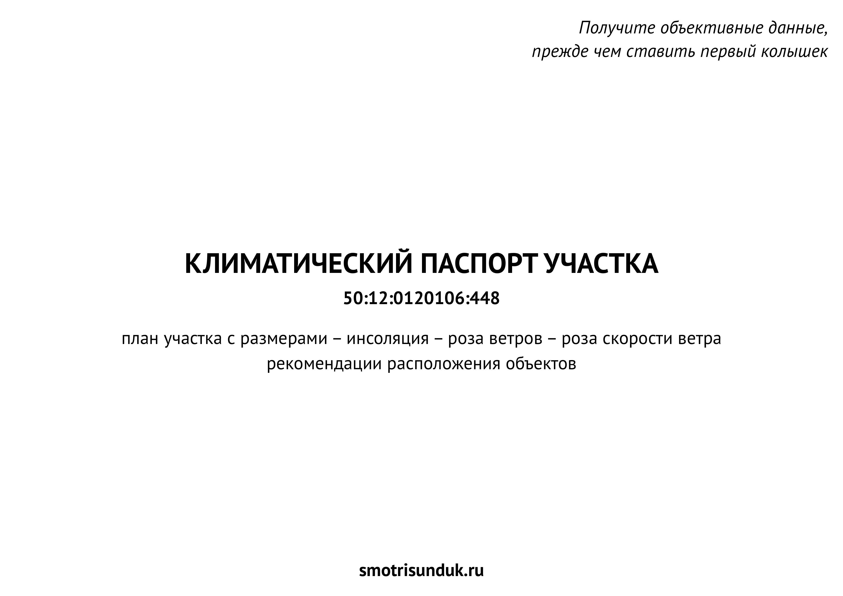Титульный лист Климатического паспорта