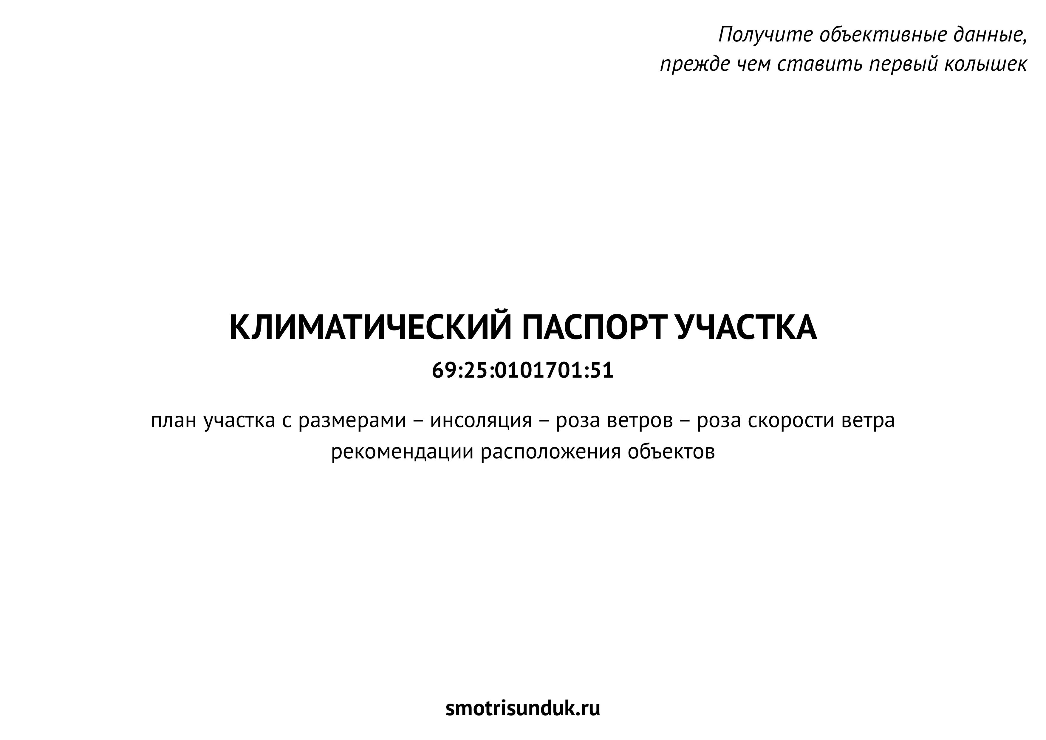 Титульный лист климатического паспорта участка